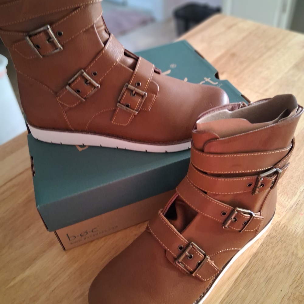 BOC Women's Brown Moto Boots - Picture 8 of 8